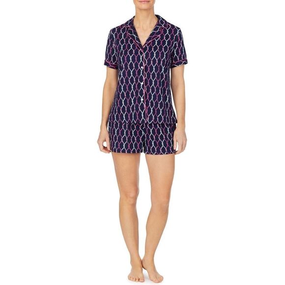New! NAUTICA Women's Pajamas PJ 2-Piece Sleep Set Top Boxers Shorts Soft Knit - Picture 1 of 9